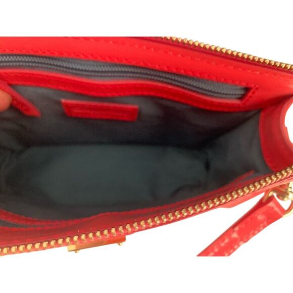 Dooney & Bourke Patent Leather Hot Pink Janine Crossbody Clutch Purse Barbie - Picture 5 of 13